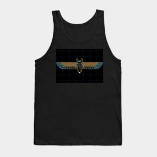 Gold & Blue Egyptian Scarab Mask Tank Top